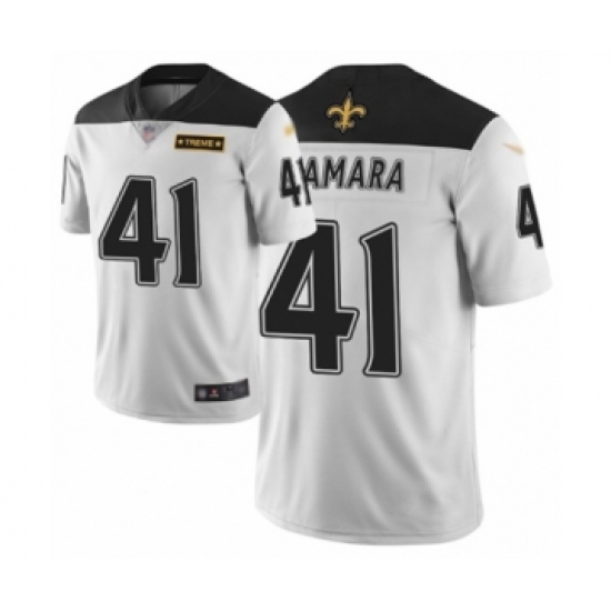 Women's New Orleans Saints 41 Alvin Kamara Limited White City Edition Football Jersey