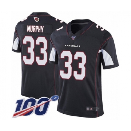 Men's Arizona Cardinals 33 Byron Murphy Black Alternate Vapor Untouchable Limited Player 100th Season Football Jersey