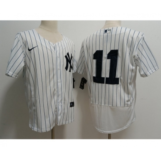 Men's New York Yankees 11 Anthony Volpe White Stitched Flex Base Nike Jersey