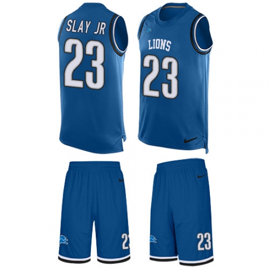 Men's Nike Detroit Lions 23 Darius Slay Limited Light Blue Tank Top Suit NFL Jersey