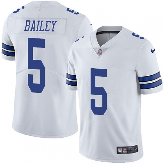 Men's Nike Dallas Cowboys 5 Dan Bailey White Vapor Untouchable Limited Player NFL Jersey