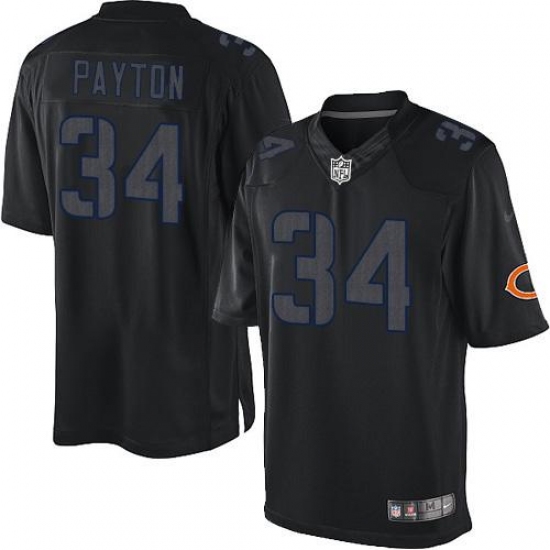 Youth Nike Chicago Bears 34 Walter Payton Limited Black Impact NFL Jersey