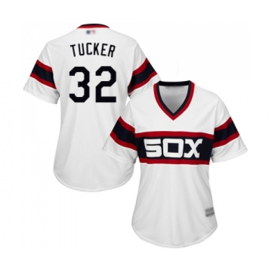 Women's Chicago White Sox 32 Preston Tucker Replica White 2013 Alternate Home Cool Base Baseball Jersey