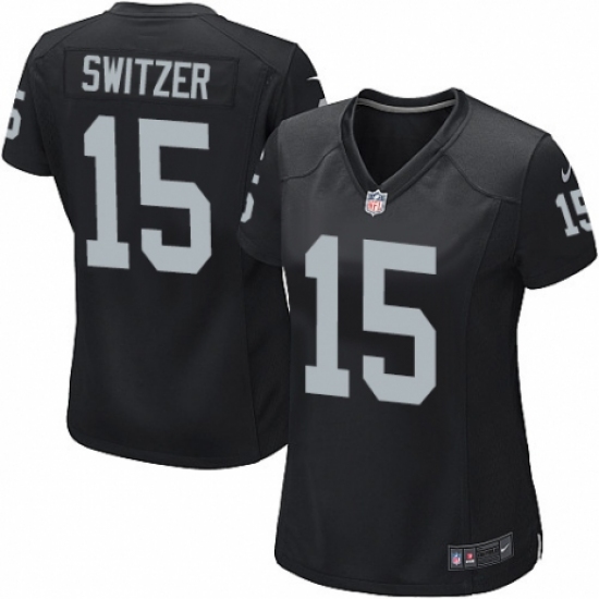 Women's Nike Oakland Raiders 15 Ryan Switzer Game Black Team Color NFL Jersey