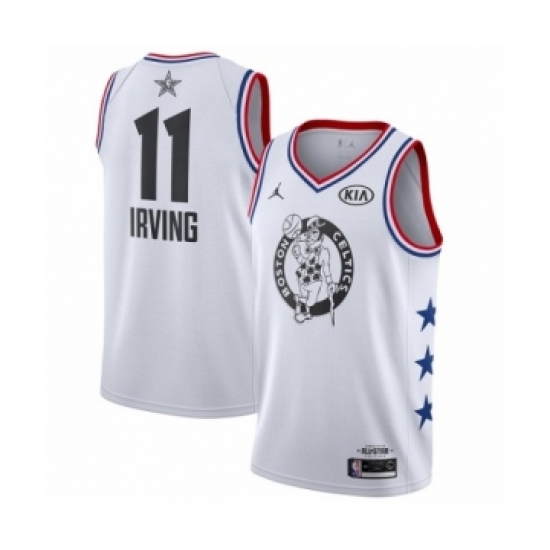 Women's Jordan Boston Celtics 11 Kyrie Irving Swingman White 2019 All-Star Game Basketball Jersey