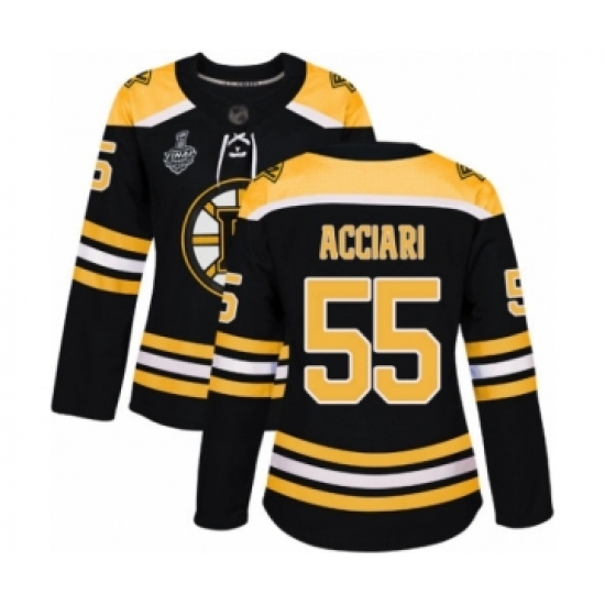 Women's Boston Bruins 55 Noel Acciari Authentic Black Home 2019 Stanley Cup Final Bound Hockey Jersey
