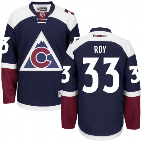 Women's Reebok Colorado Avalanche 33 Patrick Roy Premier Blue Third NHL Jersey