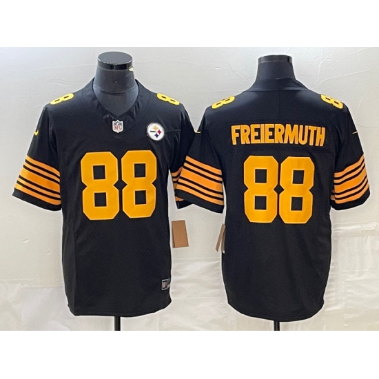 Men's Nike Pittsburgh Steelers 88 Pat Freiermuth Black 2023 F.U.S.E. Vapor Untouchable Stitched Jersey