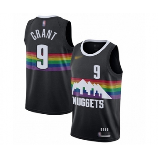 Men's Denver Nuggets 9 Jerami Grant Swingman Black Basketball Jersey - 2019-20 City Edition
