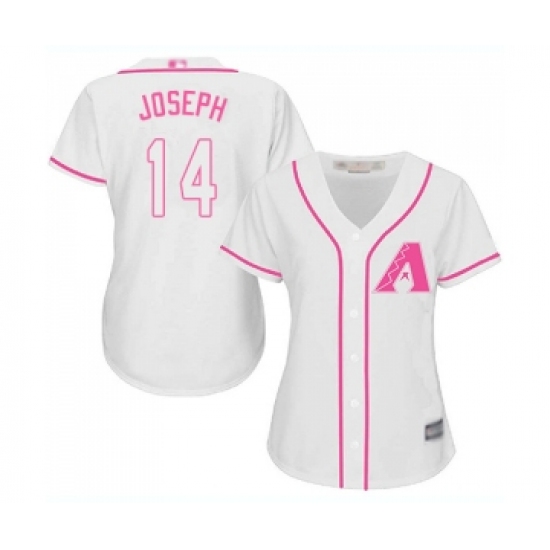 Women's Arizona Diamondbacks 14 Caleb Joseph Replica White Fashion Baseball Jersey