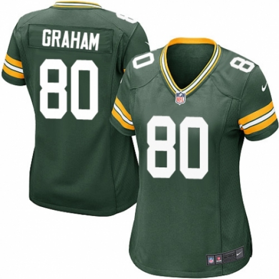 Women's Nike Green Bay Packers 80 Jimmy Graham Game Green Team Color NFL Jersey