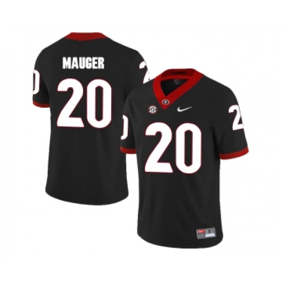 Georgia Bulldogs 20 Quincy Mauger Black College Football Jersey