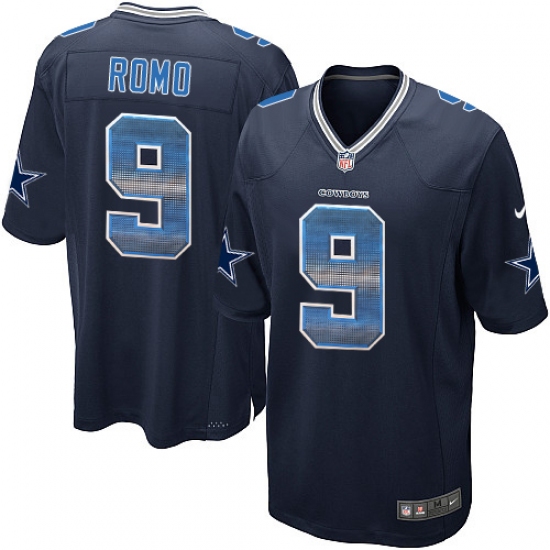 Men's Nike Dallas Cowboys 9 Tony Romo Limited Navy Blue Strobe NFL Jersey