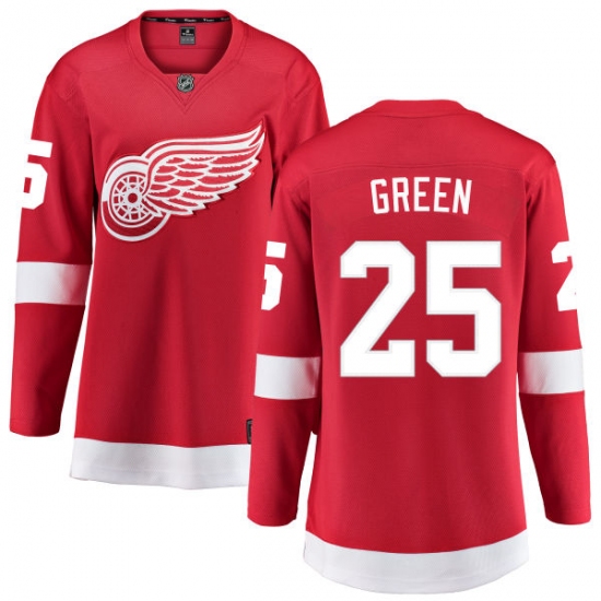 Women's Detroit Red Wings 25 Mike Green Fanatics Branded Red Home Breakaway NHL Jersey