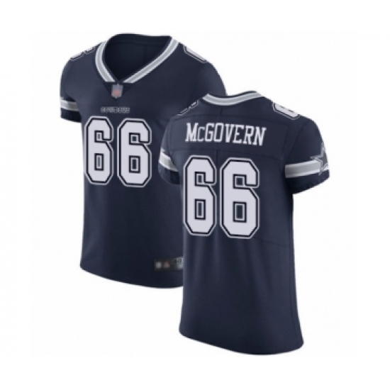 Men's Dallas Cowboys 66 Connor McGovern Navy Blue Team Color Vapor Untouchable Elite Player Football Jersey