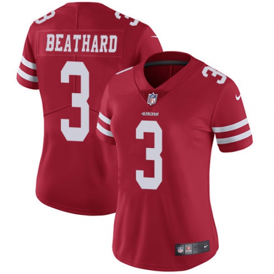 Women's Nike San Francisco 49ers 3 C. J. Beathard Red Team Color Vapor Untouchable Limited Player NFL Jersey