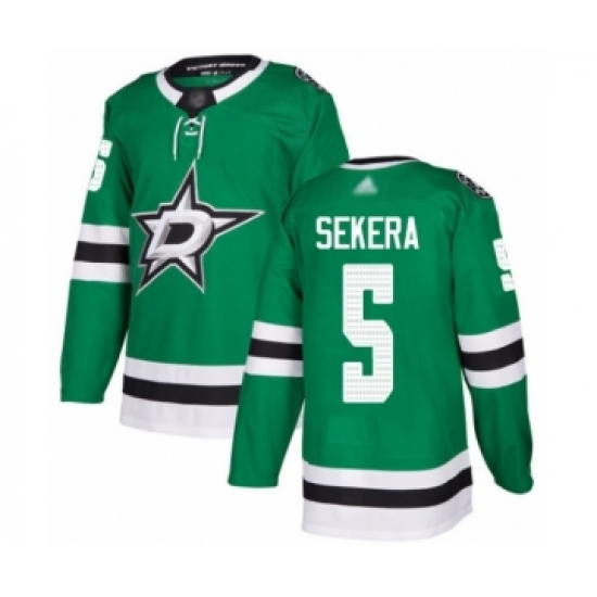 Men's Dallas Stars 5 Andrej Sekera Authentic Green Home Hockey Jersey