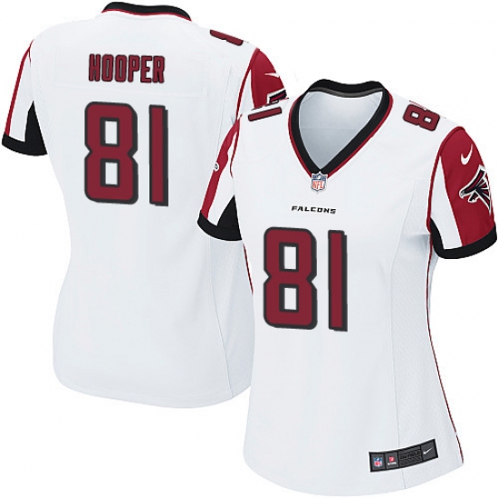 Women's Nike Atlanta Falcons 81 Austin Hooper Game White NFL Jersey