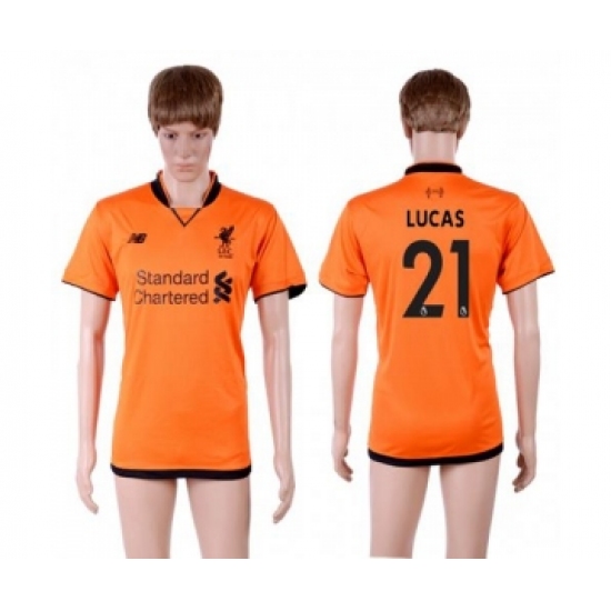 Liverpool 21 Lucas Sec Away Soccer Club Jersey