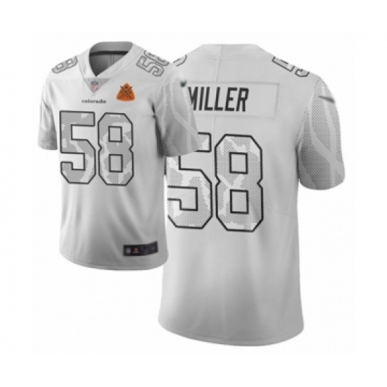Women's Denver Broncos 58 Von Miller Limited White City Edition Football Jersey