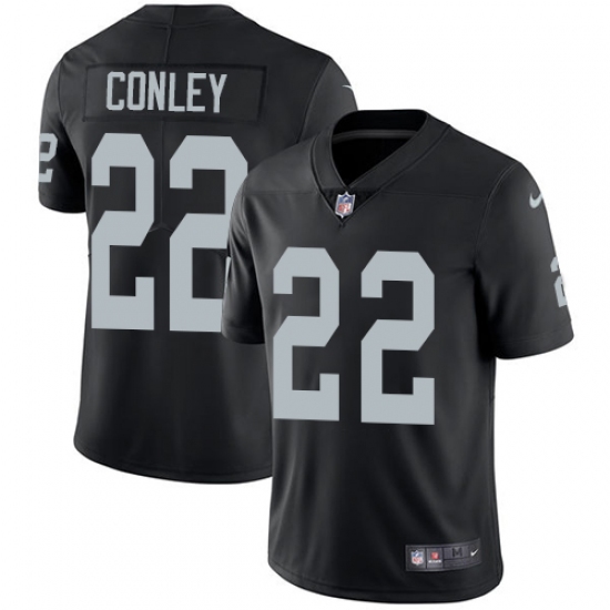 Youth Nike Oakland Raiders 22 Gareon Conley Black Team Color Vapor Untouchable Limited Player NFL Jersey