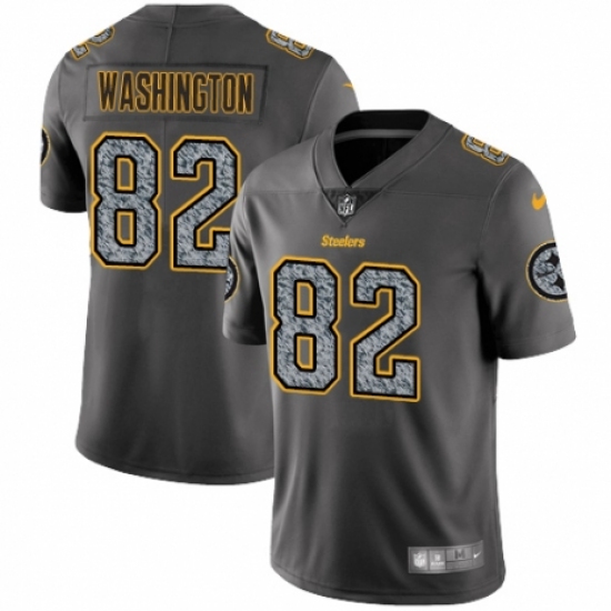 Men's Nike Pittsburgh Steelers 82 James Washington Gray Static Vapor Untouchable Limited NFL Jersey