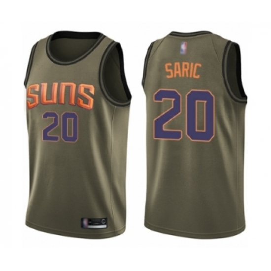 Youth Phoenix Suns 20 Dario Saric Swingman Green Salute to Service Basketball Jersey