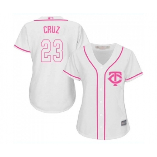 Women's Minnesota Twins 23 Nelson Cruz Replica White Fashion Cool Base Baseball Jersey