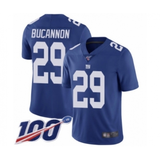 Youth New York Giants 29 Deone Bucannon Royal Blue Team Color Vapor Untouchable Limited Player 100th Season Football Jersey