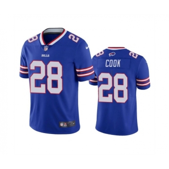 Men's Buffalo Bills 28 James Cook Blue Vapor Untouchable Limited Stitched Jersey