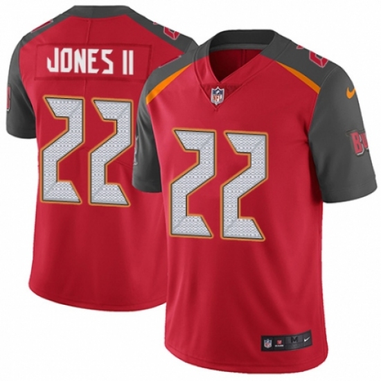 Youth Nike Tampa Bay Buccaneers 22 Ronald Jones II Red Team Color Vapor Untouchable Limited Player NFL Jersey