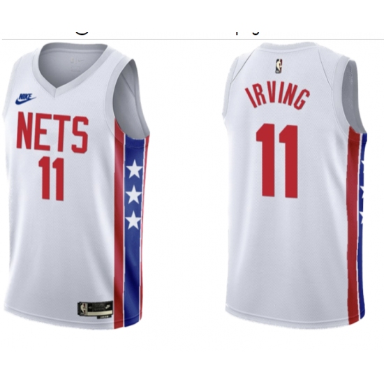Men's Brooklyn Nets 11 Kyrie Irving 2022-23 Classic Edition White Jersey