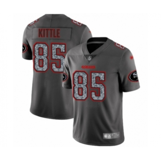 Men's San Francisco 49ers 85 George Kittle Limited Gray Static Fashion Football Jersey