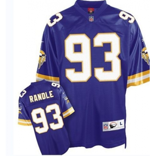 Mitchell And Ness Minnesota Vikings 93 John Randle Purple Team Color Authentic Throwback NFL Jersey
