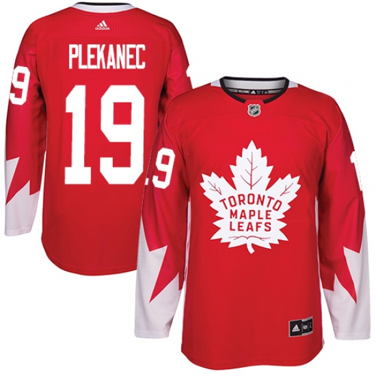 Youth Adidas Toronto Maple Leafs 19 Tomas Plekanec Authentic Red Alternate NHL Jersey