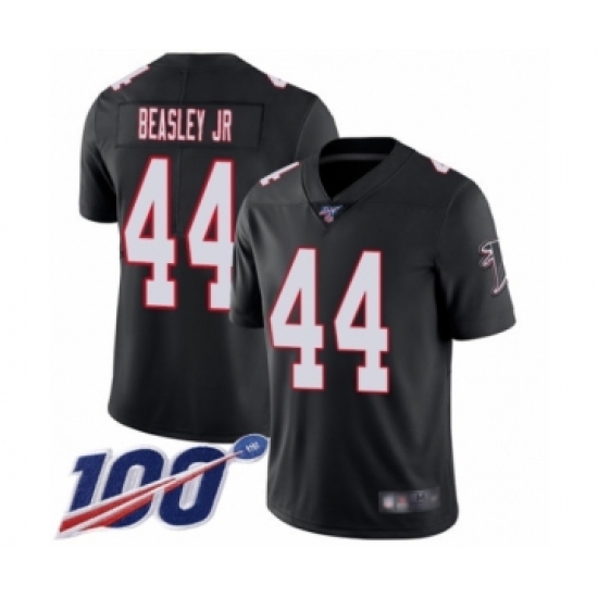 Men's Atlanta Falcons 44 Vic Beasley Black Alternate Vapor Untouchable Limited Player 100th Season Football Jersey