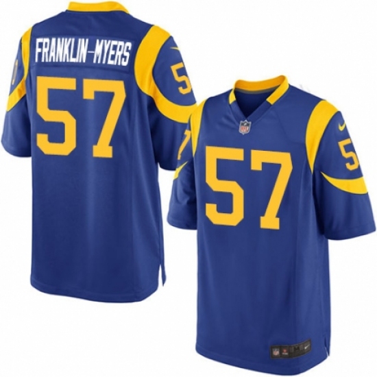 Men's Nike Los Angeles Rams 57 John Franklin-Myers Game Royal Blue Alternate NFL Jersey