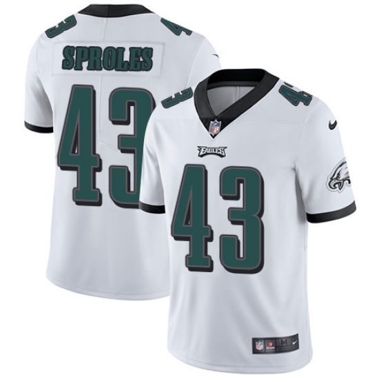 Youth Nike Philadelphia Eagles 43 Darren Sproles White Vapor Untouchable Limited Player NFL Jersey