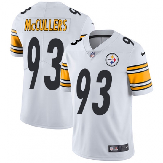 Men's Nike Pittsburgh Steelers 93 Dan McCullers White Vapor Untouchable Limited Player NFL Jersey