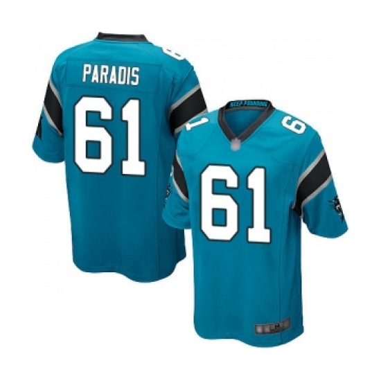 Men's Carolina Panthers 61 Matt Paradis Game Blue Alternate Football Jersey