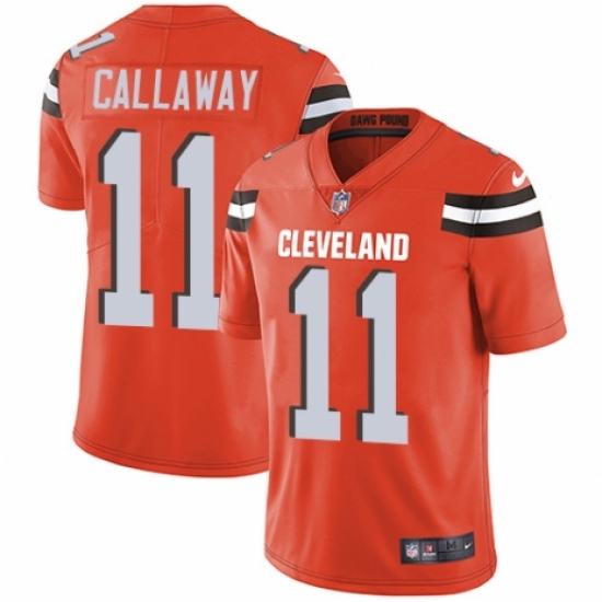 Men's Nike Cleveland Browns 11 Antonio Callaway Orange Alternate Vapor Untouchable Limited Player NFL Jersey