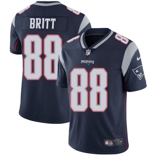 Youth Nike New England Patriots 88 Kenny Britt Navy Blue Team Color Vapor Untouchable Limited Player NFL Jersey