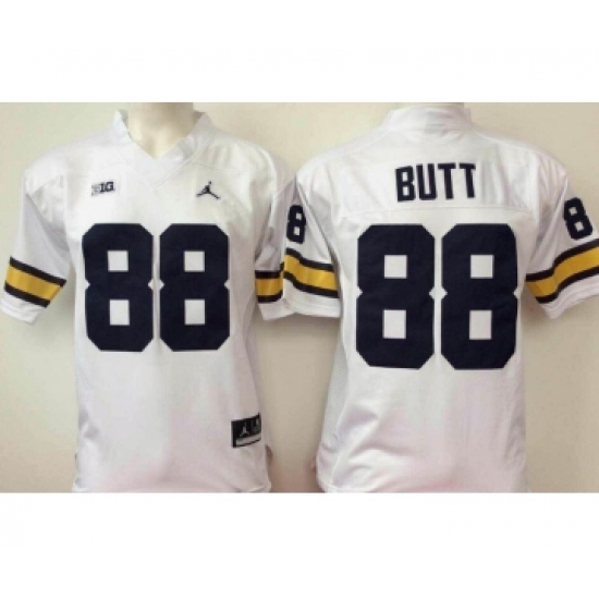 Michigan Wolverines 88 Jake Butt White College Football Jersey