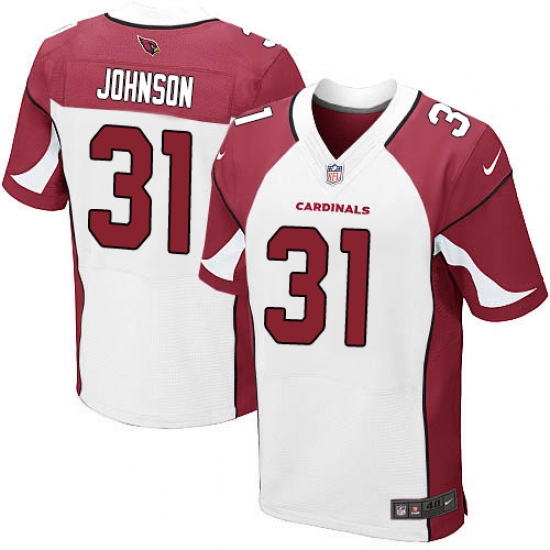 Men's Nike Arizona Cardinals 31 David Johnson Elite White NFL Jersey