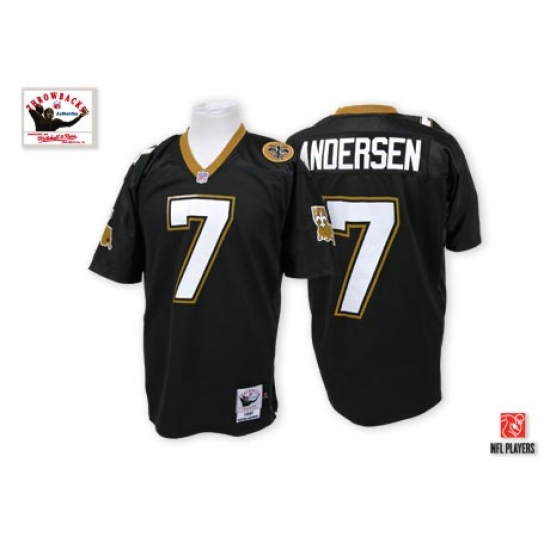 Mitchell And Ness New Orleans Saints 7 Morten Andersen Black Authentic NFL Jersey