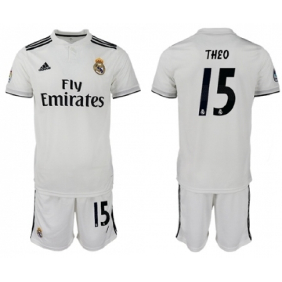 Real Madrid 15 Theo White Home Soccer Club Jersey
