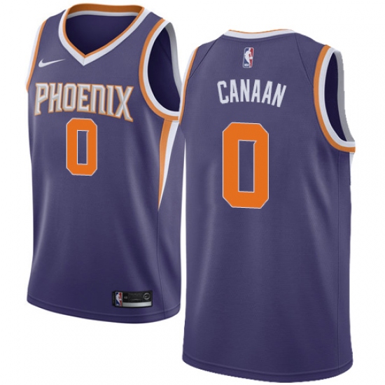 Men's Nike Phoenix Suns 0 Isaiah Canaan Swingman Purple NBA Jersey - Icon Edition