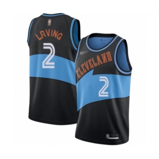 Women's Cleveland Cavaliers 2 Kyrie Irving Swingman Black Hardwood Classics Finished Basketball Jersey