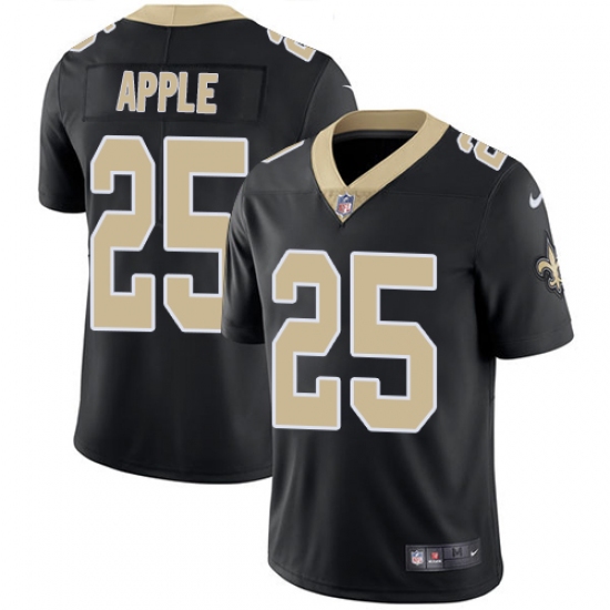 Men's Nike New Orleans Saints 25 Eli Apple Black Team Color Vapor Untouchable Limited Player NFL Jersey