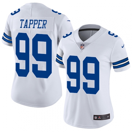 Women's Nike Dallas Cowboys 99 Charles Tapper White Vapor Untouchable Limited Player NFL Jersey